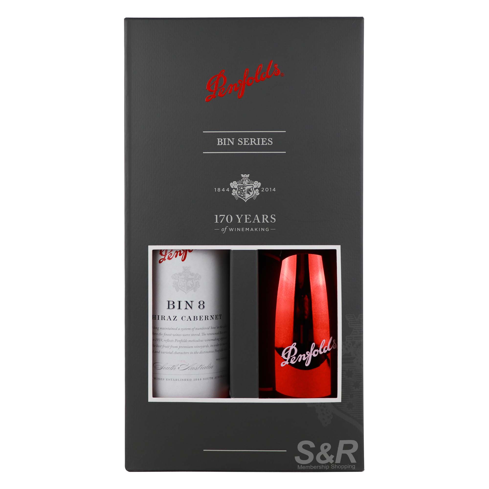 Penfolds Bin 8 Shiraz Cabernet Red Wine 750mL